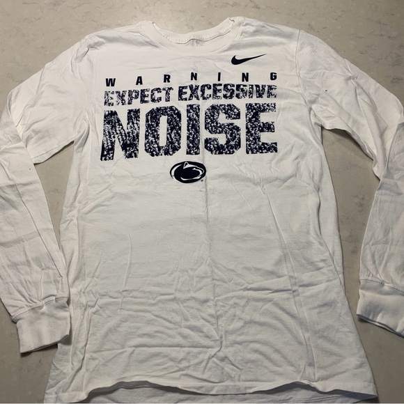 Nike White Long Sleeve Tee with Bold Graphic Penn State White out 2019 tee - Picture 1 of 4